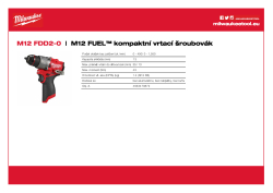 MILWAUKEE M12 FUEL™ subkompaktní vrtací šroubovák 4933479872 A4 PDF