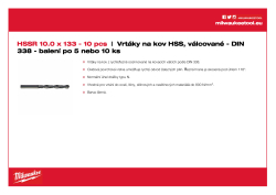 MILWAUKEE HSS DIN 338 Rollforged Drill Bits With Reduced Shank 4932363534 A4 PDF