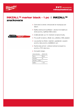 MILWAUKEE INKZALL™ značkovač s jemným hrotem 48223100 A4 PDF