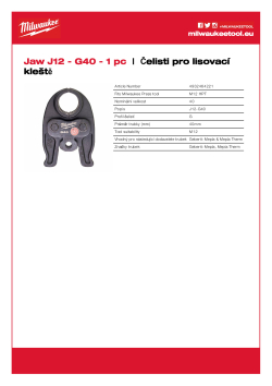 MILWAUKEE Press Jaws 4932464221 A4 PDF