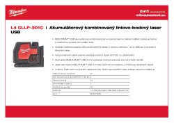 MILWAUKEE Akumulátorový kombinovaný liniovo-bodový laser USB 4933478099 A4 PDF