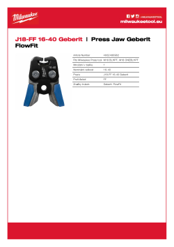 MILWAUKEE Press Jaws GEBERIT 4932480982 A4 PDF