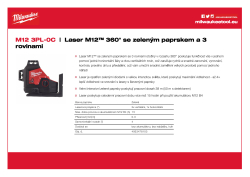 MILWAUKEE Laser M12™ 360° se zeleným paprskem se 3 rovinami 4933478103 A4 PDF