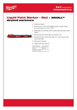 MILWAUKEE INKZALL™ tekutý značkovač 4932492143 A4 PDF