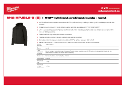 MILWAUKEE M12™ vyhřívaná prošívaná bunda – černá 4932480071 A4 PDF
