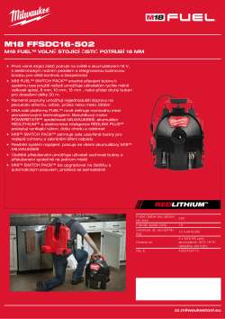 MILWAUKEE M18 FUEL™ volně stojící čistič potrubí 16 mm 4933459710 A4 PDF