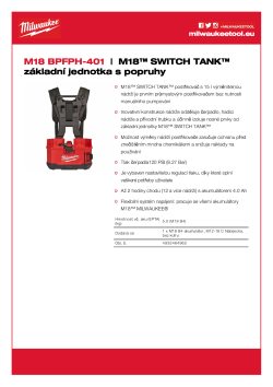 MILWAUKEE M18™ SWITCH TANK™ základní jednotka s popruhy 4933464963 A4 PDF