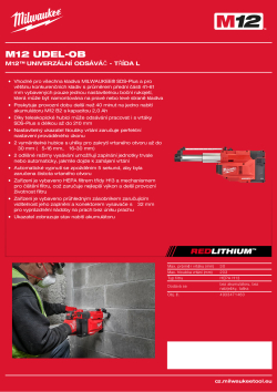 MILWAUKEE M12™ univerzální odsáváč prachu 4933471460 A4 PDF