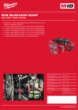 MILWAUKEE M18 FUEL™ sada nářadí 4933498243 A4 PDF