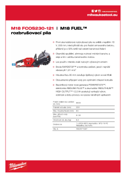 MILWAUKEE M18 FUEL™ rozbrušovací pila 4933471697 A4 PDF
