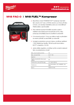 MILWAUKEE M18 FUEL™ Kompresor 4933472166 A4 PDF