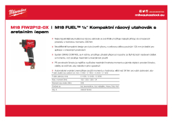 MILWAUKEE M18 FUEL™ ½″ Kompaktní rázový utahovák s aretačním čepem 4933478446 A4 PDF