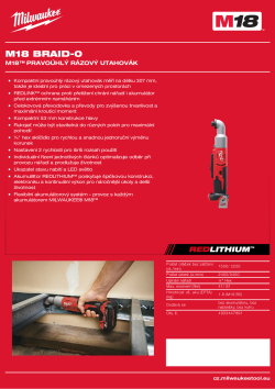 MILWAUKEE M18™ pravoúhlý rázový utahovák 4933447891 A4 PDF
