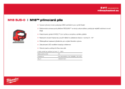 MILWAUKEE M18™ přímočará pila 4933451391 A4 PDF