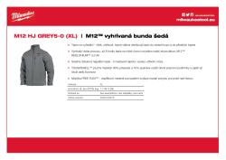 MILWAUKEE M12™ vyhřívaná bunda šedá 4933478975 A4 PDF