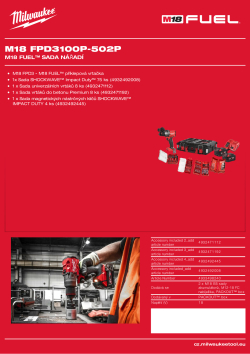 MILWAUKEE M18 FUEL™ sada nářadí 4933498240 A4 PDF