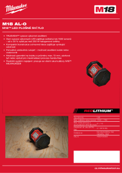 MILWAUKEE M18™ LED plošné světlo 4932430392 A4 PDF