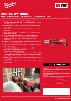 MILWAUKEE M18™ FORCE LOGIC™ bezuhlíkový lis 4933451132 A4 PDF