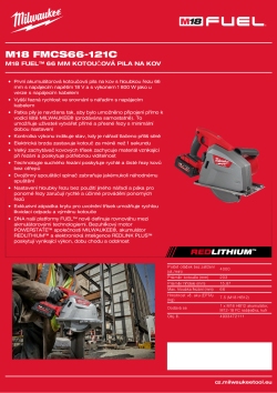 MILWAUKEE M18 FUEL™ 66 mm kotoučová pila na kov 4933472111 A4 PDF