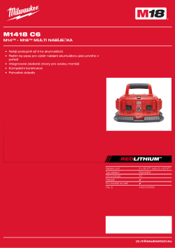 MILWAUKEE M14™ - M18™ multi nabíječka 4932430086 A4 PDF