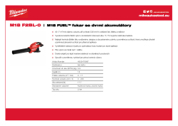 MILWAUKEE M18 FUEL™ fukar na dva akumulátory 4933479987 A4 PDF