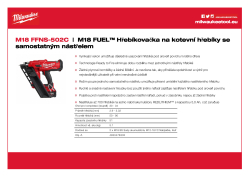 MILWAUKEE M18 FUEL™34° hřebíkovačka na kotevní hřebíky  se samostatným nástřelem 4933478302 A4 PDF
