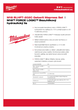 MILWAUKEE M18™ FORCE LOGIC™ bezuhlíkový lis 4933480903 A4 PDF
