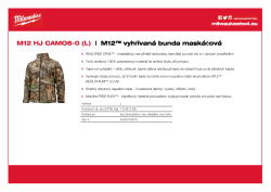 MILWAUKEE M12™ vyhřívaná bunda maskáčová 4933478979 A4 PDF