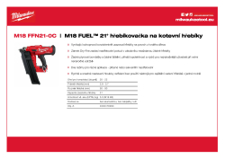 MILWAUKEE M18 FUEL™ 21° hřebíkovačka na kotevní hřebíky 4933478993 A4 PDF