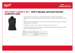 MILWAUKEE M12™ dámská vyhřívaná hybridní prošívaná vesta 4933464803 A4 PDF