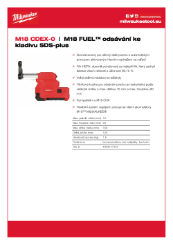 MILWAUKEE M18 FUEL™ SDS-plus odsavač prachu 4933447450 A4 PDF