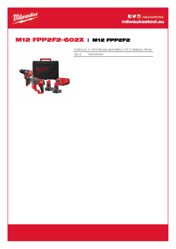 MILWAUKEE M12 FUEL™ set nářadí 4933480591 A4 PDF
