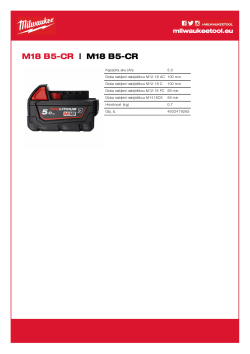 MILWAUKEE M18™ odolný akumulátor 5,0 Ah 4932479265 A4 PDF