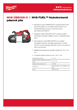MILWAUKEE M18 FUEL™ hlubokořezná pásová pila 4933447150 A4 PDF
