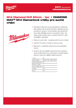 MILWAUKEE 20 mm - M14 4932478277 A4 PDF