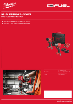 MILWAUKEE M18 FUEL™ sada nářadí 4933480873 A4 PDF