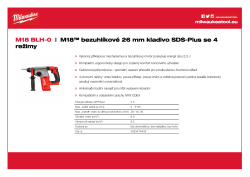 MILWAUKEE M18™ bezuhlíkové 26 mm kladivo SDS-Plus se 4 režimy 4933479426 A4 PDF
