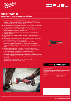 MILWAUKEE M12 FUEL™ multifunkční nářadí 4933472238 A4 PDF