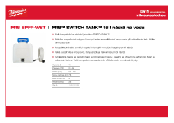 MILWAUKEE M18™ SWITCH TANK™ 15 l nádrž na vodu 4933464965 A4 PDF