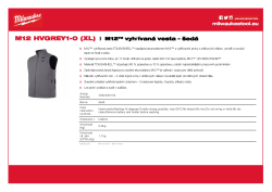 MILWAUKEE M12™ vyhřívaná vesta – šedá 4932480103 A4 PDF