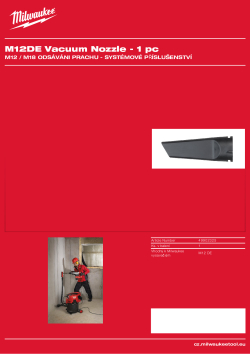 MILWAUKEE Štěrbinová hubice 49902325 A4 PDF