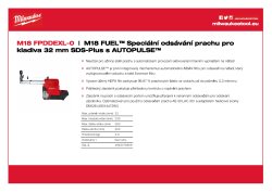MILWAUKEE M18 FUEL™ Speciální odsávání prachu pro kladiva  32 mm SDS-Plus s AUTOPULSE™ 4933478509 A4 PDF