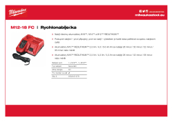 MILWAUKEE M12™ - M18™ rychlonabíječka 4932451079 A4 PDF
