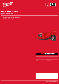 MILWAUKEE M12™  sada akumulátorů a nabíječky 4933451900 A4 PDF