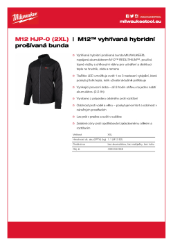 MILWAUKEE M12™ vyhřívaná hybridní prošívaná bunda 4933464368 A4 PDF