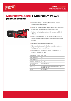 MILWAUKEE M18 FUEL™ 75 mm pásová bruska 4933479615 A4 PDF