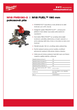 MILWAUKEE M18 FUEL™ 190 mm pokosová pila 4933459619 A4 PDF