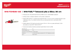 MILWAUKEE M18 FUEL™ Řetězová pila s lištou 35 cm 4933479679 A4 PDF