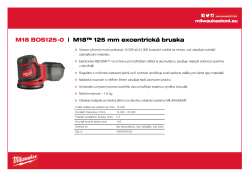 MILWAUKEE M18™ excentrická bruska 4933464228 A4 PDF
