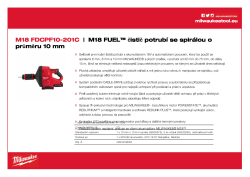 MILWAUKEE M18 FUEL™ čistič potrubí se spirálou 10 mm 4933459685 A4 PDF